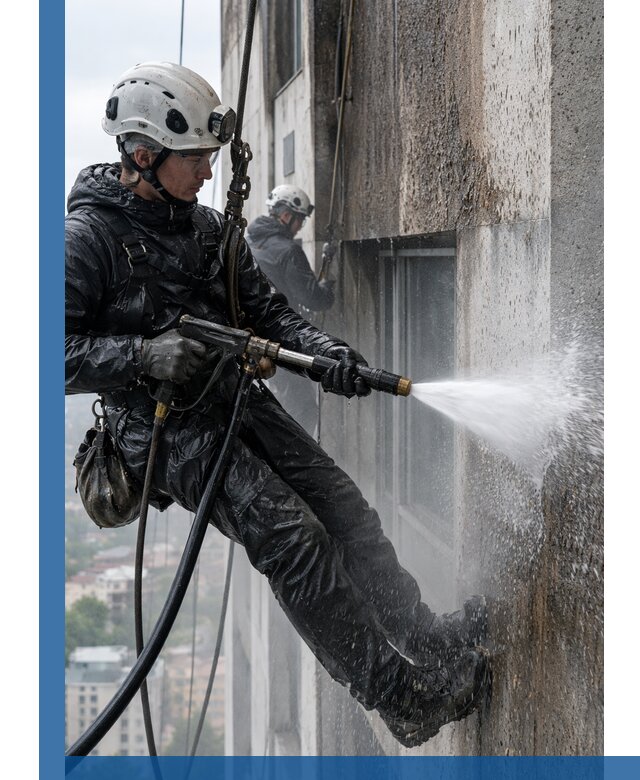 Гидроструйная очистка фасадов и конструкций в Благовещенске