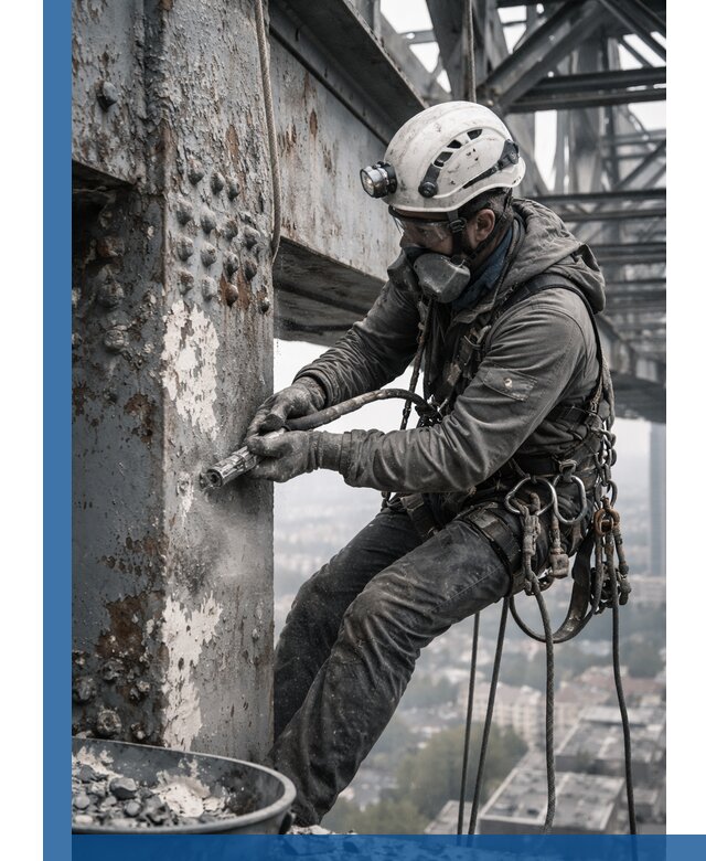 Удаление старой краски с металлических конструкций в Благовещенске