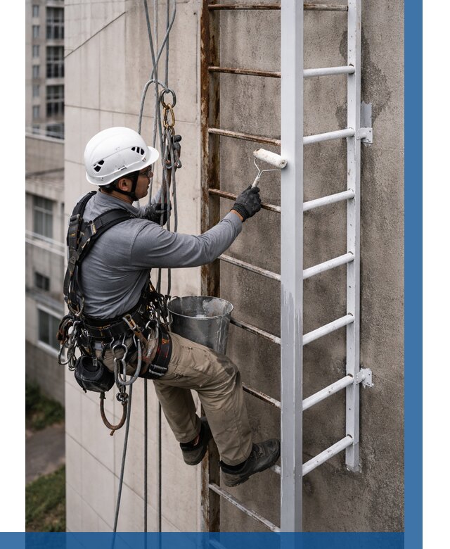 Покраска пожарных лестниц в Благовещенске от 4674 р. | ВЫСОТНИК-Бгв
