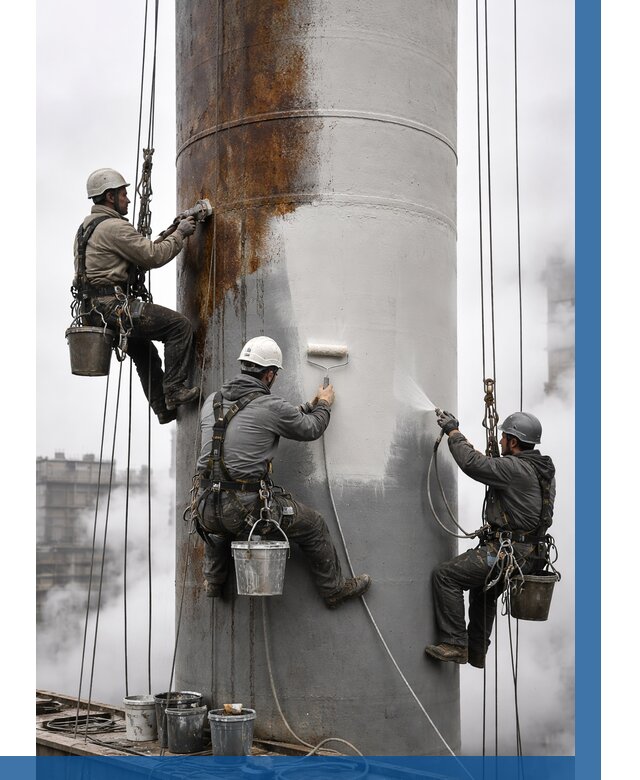 Покраска дымовых труб в Благовещенске от 8828 р. | ВЫСОТНИК-Бгв