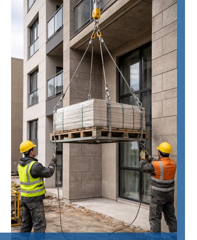 Подъем керамогранита на этаж в Благовещенске от 3635 р. | ВЫСОТНИК-Бгв