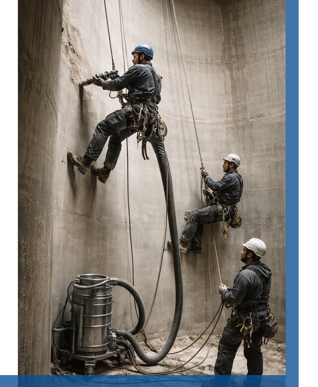 Зачистка силосов в Благовещенске от 4674 р. Договор и смета ВЫСОТНИК-Бгв