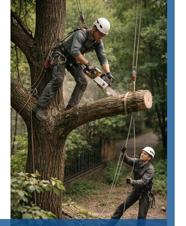 Спил деревьев альпинистами в Благовещенске от 8309 р. | ВЫСОТНИК-Бгв