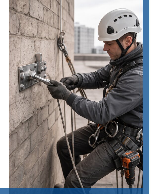 Установка анкерных точек в Благовещенске от 3635 р. | ВЫСОТНИК-Бгв