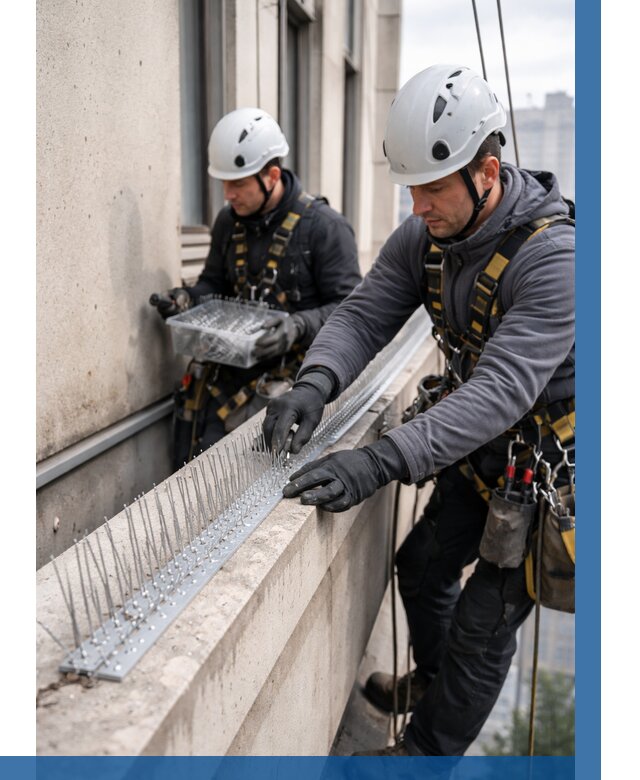 Установка шипов от птиц в Благовещенске от 883 р. | ВЫСОТНИК-Бгв